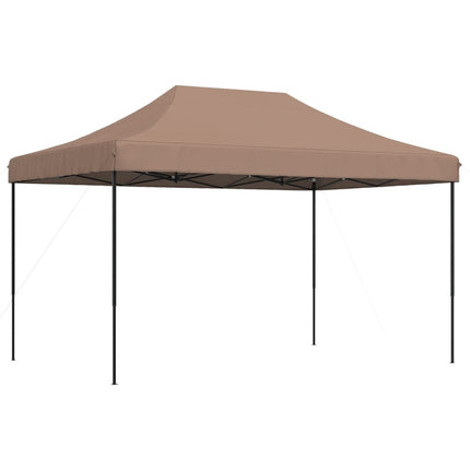 Pop-Up hopfällbart partytält 440x292x315 cm brun