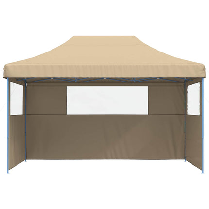 Pop-Up hopfällbart partytält med 3 sidoväggar beige