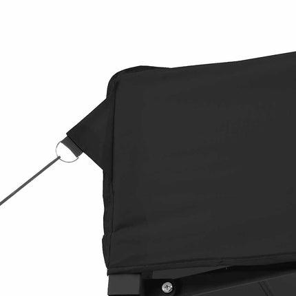 Pop-Up hopfällbart partytält med 2 sidoväggar svart