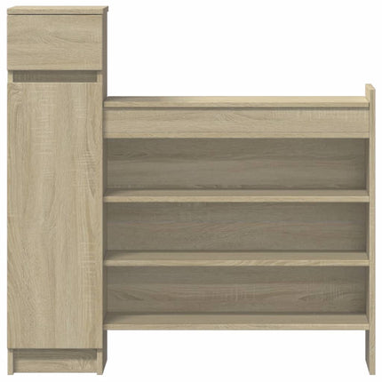 Skoskåp sonoma-ek 100,5x28x100 cm konstruerat trä