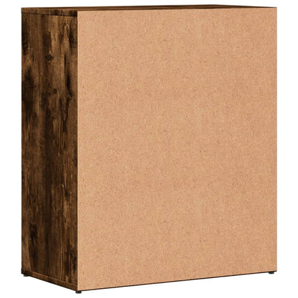 Skänk rökfärgad ek 60x31x70 cm konstruerat trä
