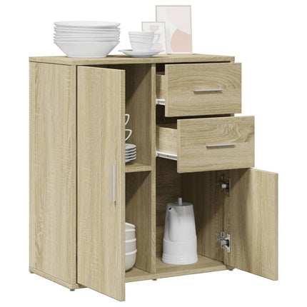 Skänk sonoma-ek 60x31x70 cm konstruerat trä