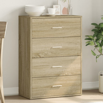 Skänk sonoma-ek 60x31x84 cm konstruerat trä