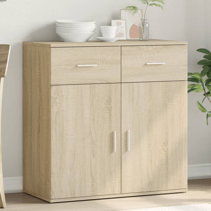 Skänk sonoma-ek 79x38x80 cm konstruerat trä