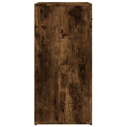 Skänk rökfärgad ek 79x38x80 cm konstruerat trä