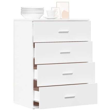 Skänk vit 60x39x80 cm konstruerat trä