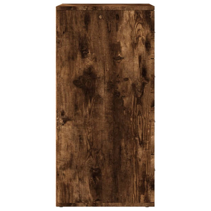 Skänk rökfärgad ek 60x39x80 cm konstruerat trä