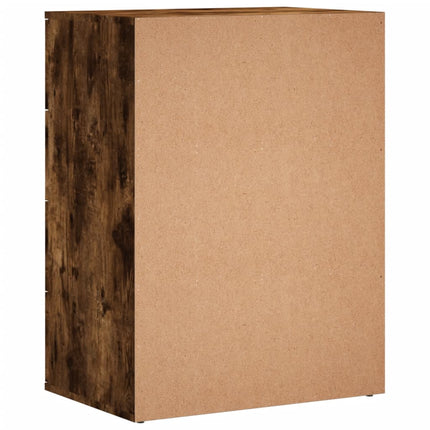Skänk rökfärgad ek 60x39x80 cm konstruerat trä