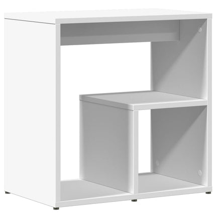 Sidobord vit 50x30x50 cm konstruerat trä