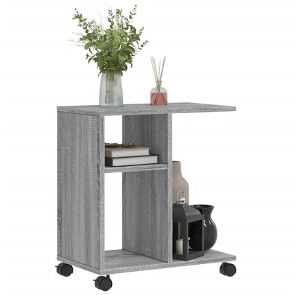 Sidobord Med Hjul 50X30X55 Cm Konstruerat Trä