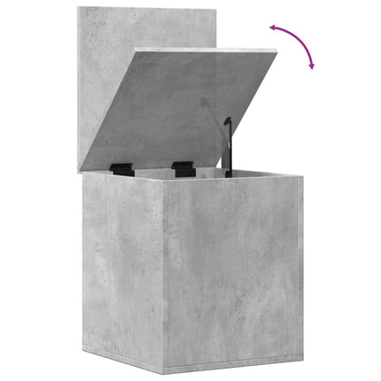 Förvaringslåda betonggrå 40x42x46 cm konstruerat trä