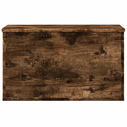 Förvaringslåda rökfärgad ek 60x35x35 cm konstruerat trä