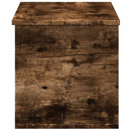 Förvaringslåda rökfärgad ek 90x35x35 cm konstruerat trä