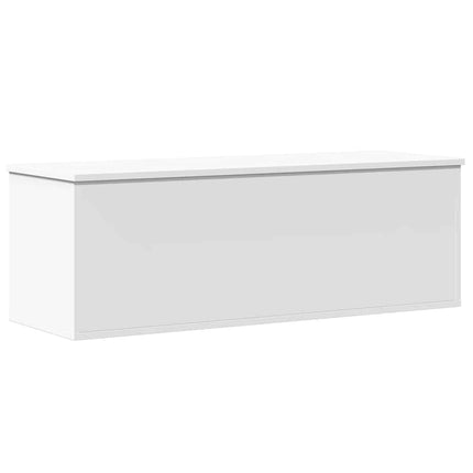 Förvaringslåda vit 102x35x35 cm konstruerat trä