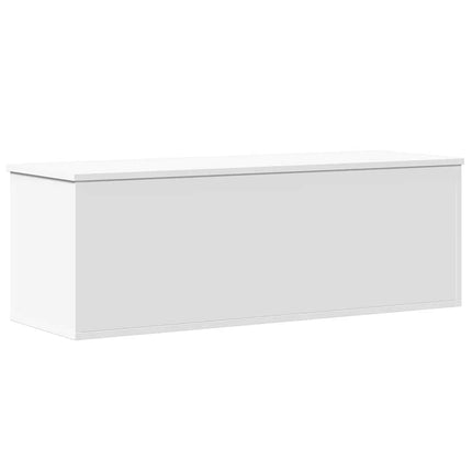 Förvaringslåda vit 102x35x35 cm konstruerat trä