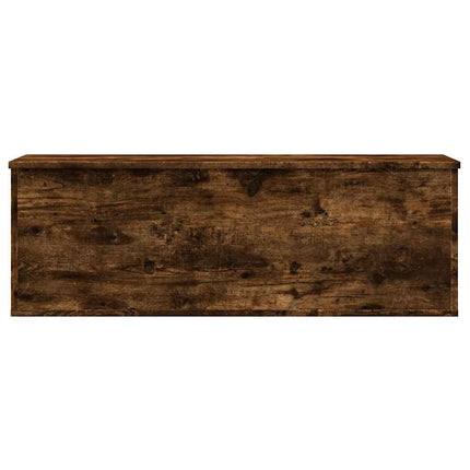 Förvaringslåda rökfärgad ek 102x35x35 cm konstruerat trä
