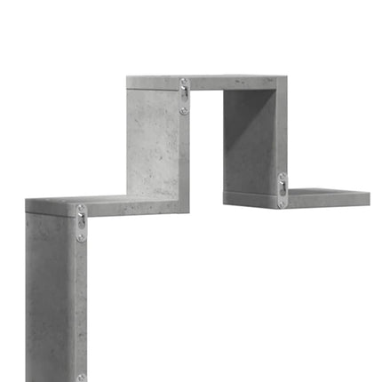Vägghylla betonggrå 104,5x10x43 cm konstruerat trä