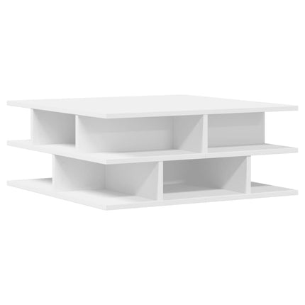 Soffbord vit 70x70x29 cm konstruerat trä