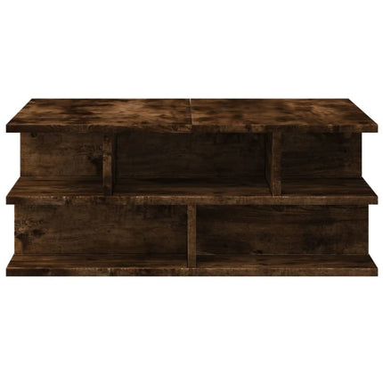 Soffbord rökfärgad ek 70x70x29 cm konstruerat trä