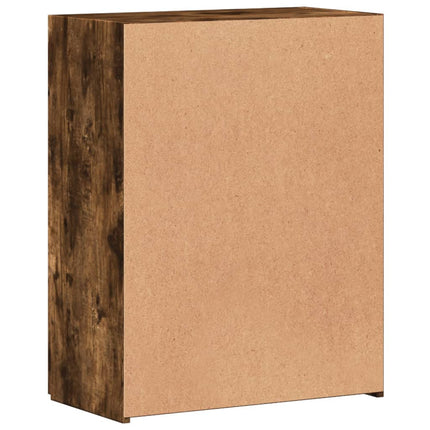 Dokumentskåp rökfärgad ek 60x32x77,5 cm konstruerat trä