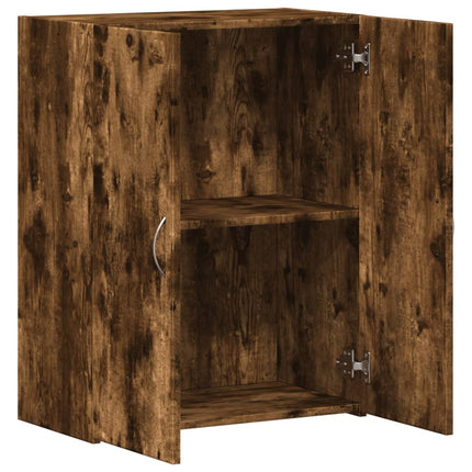 Dokumentskåp rökfärgad ek 60x32x77,5 cm konstruerat trä