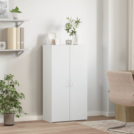 Dokumentskåp vit 60x32x115 cm konstruerat trä