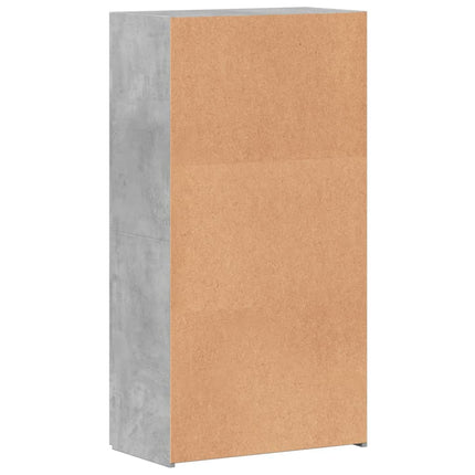 Dokumentskåp betonggrå 60x32x115 cm konstruerat trä