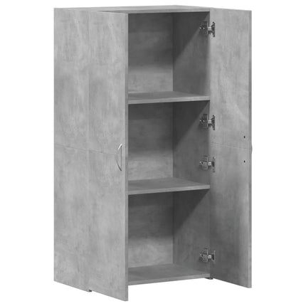 Dokumentskåp betonggrå 60x32x115 cm konstruerat trä