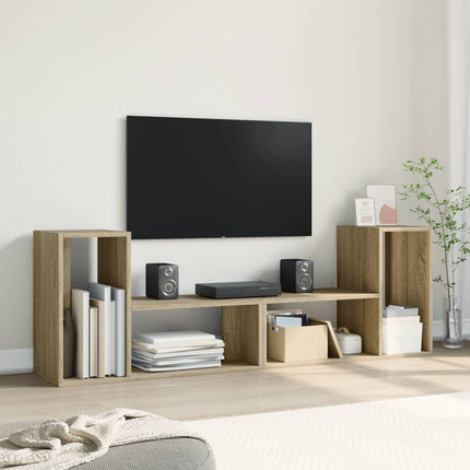 TV-skåp 2 st sonoma-ek 75x30x50 cm konstruerat trä