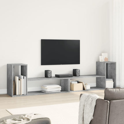 TV-skåp 2 st betonggrå 100x30x50 cm konstruerat trä