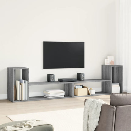 TV-skåp 2 st grå sonoma 100x30x50 cm konstruerat trä