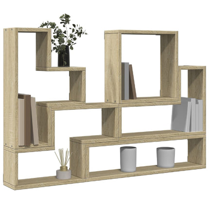 Vägghylla sonoma-ek 96x12x64 cm konstruerat trä