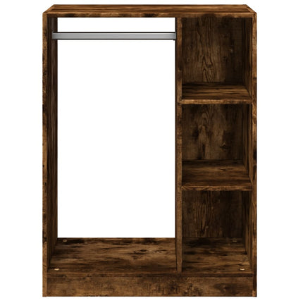 Garderob rökfärgad ek 77x48x102 cm konstruerat trä