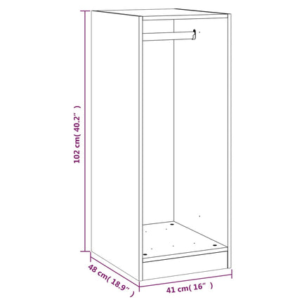 Garderob vit 48x41x102 cm spånskiva