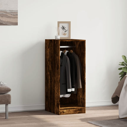 Garderob rökfärgad ek 48x41x102 cm konstruerat trä