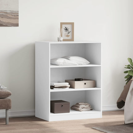 Garderob vit 77x48x102 cm konstruerat trä