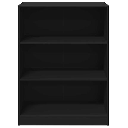 Garderob svart 77x48x102 cm konstruerat trä
