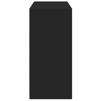 Garderob svart 77x48x102 cm konstruerat trä