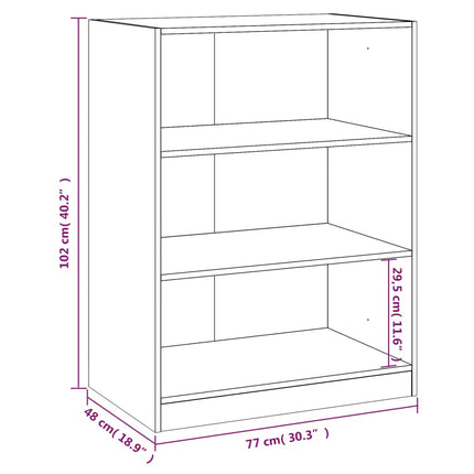Garderob sonoma-ek 77x48x102 cm konstruerat trä
