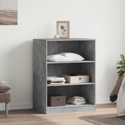 Garderob betonggrå 77x48x102 cm konstruerat trä