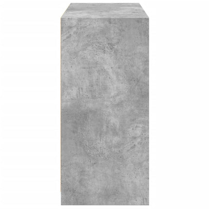 Garderob betonggrå 77x48x102 cm konstruerat trä