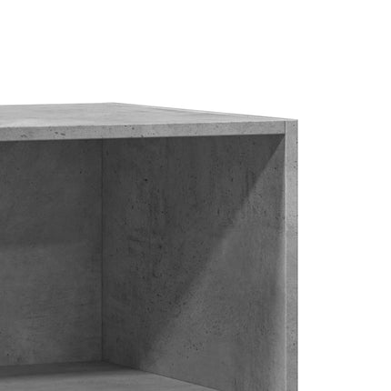 Garderob betonggrå 77x48x102 cm konstruerat trä