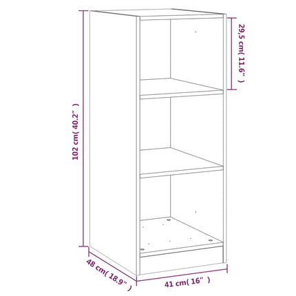 Garderob svart 48x41x102 cm konstruerat trä