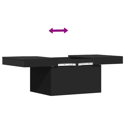 Soffbord svart 80x55x40 cm konstruerat trä