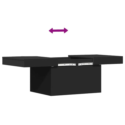 Soffbord svart 100x55x40 cm konstruerat trä