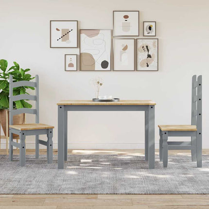 Matbord PANAMA grå 112x60x75 cm massiv furu