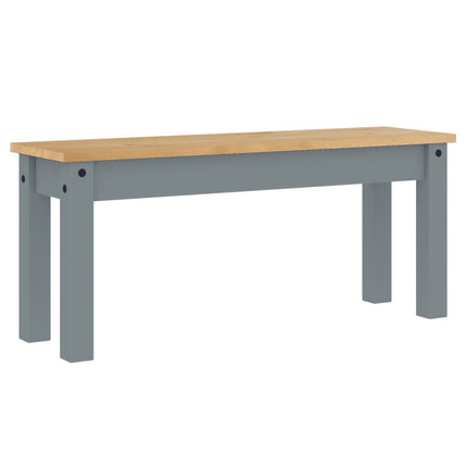 Matbänk PANAMA grå 105x30x45 cm massiv furu