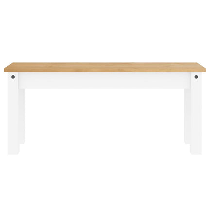 Matbänk PANAMA vit 105x30x45 cm massiv furu