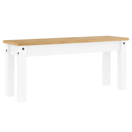 Matbänk PANAMA vit 105x30x45 cm massiv furu