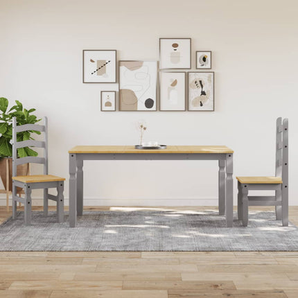 Matbord Corona grå 160x80x75 cm massiv furu